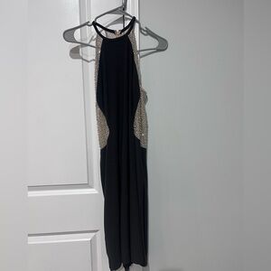 Xscape Black Dress with Silver Accents